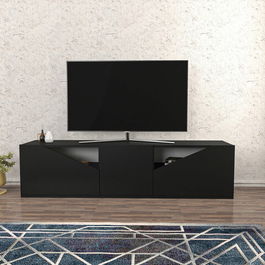 Comoda TV, Retricy, Carson, 160x35.3x40cm, 100% PAL melaminat, Antracit