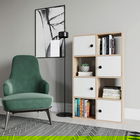 Corp biblioteca, Retricy, Tasso, 72x25x123.4cm, 100% PAL melaminat, Stejar / Alb