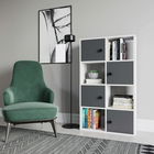 Corp biblioteca, Retricy, Tasso, 72x25x123.4cm, 100% PAL melaminat, Alb / Antracit
