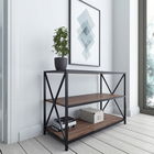 Bufet, Retricy, Zena, 94x40x65cm, 100% PAL melaminat, Nuc / Negru