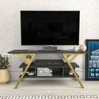 Comoda TV, Retricy, Minerva, 120x35x55cm, 100% PAL melaminat, Aur / Antracit