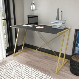 Birou, Retricy, Adelaide, 114x60x75cm, 100% PAL melaminat, Aur / Antracit