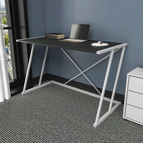 Birou, Retricy, Adelaide, 114x60x75cm, 100% PAL melaminat, Alb / Antracit