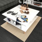 Măsuţă de cafea, Retricy, Akya Coffee Table, 89x89x44cm, 100% PAL melaminat, Alb