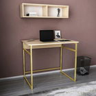 Birou, Retricy, Hussum, 90x60x75cm, 100% PAL melaminat, Aur / Stejar
