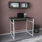 Birou, Retricy, Hussum, 90x60x75cm, 100% PAL melaminat, Alb / Gri inchis