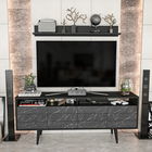 Comoda TV, Retricy, Ola, 160x35x64.5cm, 100% PAL melaminat, Negru