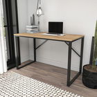 Birou, Retricy, Layton, 120x60x74cm, 100% PAL melaminat, Negru / Stejar