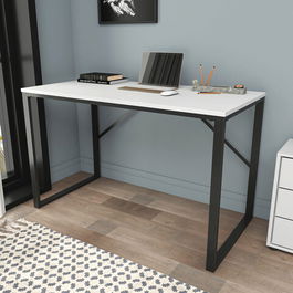 Birou, Retricy, Layton, 120x60x74cm, 100% PAL melaminat, Negru / Alb