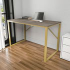 Birou, Retricy, Layton, 120x60x74cm, 100% PAL melaminat, Aur / Gri inchis