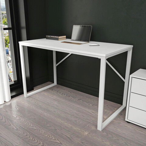 Birou, Retricy, Layton, 120x60x74cm, 100% PAL melaminat, Alb