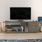 Comoda TV, Retricy, Oneida, 140x35.3x50.8cm, 100% PAL melaminat, Aur / Gri inchis