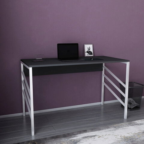 Birou, Retricy, Josephine, 120x60x74.8cm, 100% PAL melaminat, Alb / Antracit
