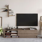 Comoda TV, Retricy, Linda, 150x36.8x36cm, 100% PAL melaminat, Nuc