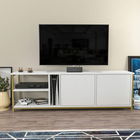 Comoda TV, Retricy, Primrose, 160x35.3x50.8cm, 100% PAL melaminat, Alb / Aur