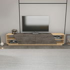 Comoda TV, Retricy, Rhodes, 240x37.1x47.4cm, 100% PAL melaminat, Stejar / Wenge
