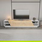 Comoda TV, Retricy, Rhodes, 240x37.1x47.4cm, 100% PAL melaminat, Alb / Stejar