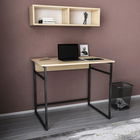 Birou, Retricy, Hussum, 90x60x75cm, 100% PAL melaminat, Negru / Stejar
