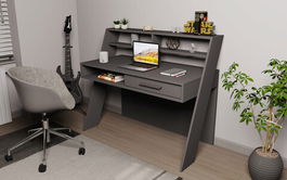 Birou, Retricy, Soho, 123.6x59.6x104.3cm, 100% PAL melaminat, Antracit