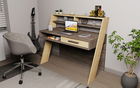 Birou, Retricy, Soho, 123.6x59.6x104.3cm, 100% PAL melaminat, Wenge / Stejar