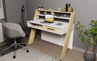 Birou, Retricy, Soho, 123.6x59.6x104.3cm, 100% PAL melaminat, Alb / Stejar