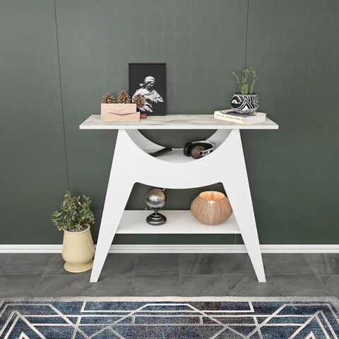 Bufet, Retricy, Ese, 100x35x90cm, 100% PAL melaminat, Alb