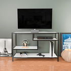 Comoda TV, Retricy, Robbins, 120x39x75cm, 100% PAL melaminat, Negru / Alb