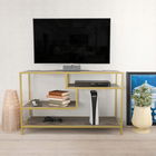 Comoda TV, Retricy, Robbins, 120x39x75cm, 100% PAL melaminat, Aur / Gri inchis
