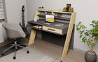 Birou, Retricy, Soho, 123.6x59.6x104.3cm, 100% PAL melaminat, Antracit / Stejar