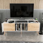 Comoda TV, Retricy, Char, 160x35x70.8cm, 100% PAL melaminat, Alb / Safir