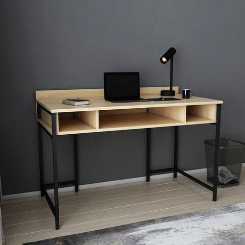 Birou, Retricy, Alma, 120x60x74.8cm, 100% PAL melaminat, Negru / Stejar