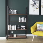Corp biblioteca, Retricy, Xena, 94x33x150cm, 100% PAL melaminat, Nuc / Negru