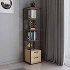 Corp biblioteca, Retricy, Robbins, 39x39x160cm, 100% PAL melaminat, Negru / Stejar