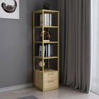 Corp biblioteca, Retricy, Robbins, 39x39x160cm, 100% PAL melaminat, Aur / Stejar