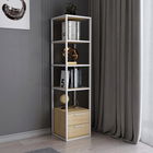 Corp biblioteca, Retricy, Robbins, 39x39x160cm, 100% PAL melaminat, Alb / Stejar