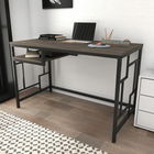 Birou, Retricy, Kennesaw, 120x60x74.8cm, 100% PAL melaminat, Negru / Gri inchis