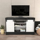 Comoda TV, Retricy, Nisay, 140x35x85cm, 100% PAL melaminat, Gri inchis / Alb