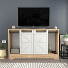 Comoda TV, Retricy, Ahris, 140x35x85cm, 100% PAL melaminat, Stejar / Alb