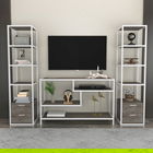 Comoda TV, Retricy, Robbins, 198x39x160cm, 100% PAL melaminat, Alb / Wenge