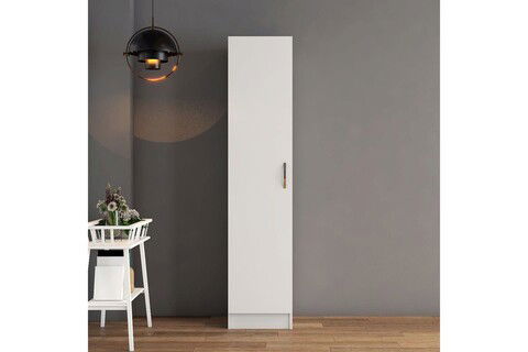 Dulap pentru haine, Tanmob, GRD0301, 46.5x181.8x40cm, 100% PAL melaminat , Alb