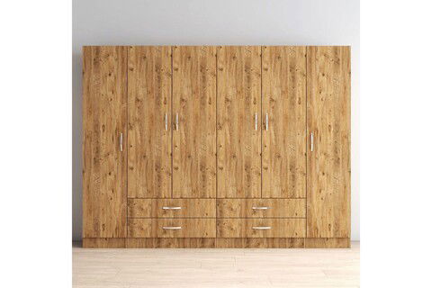 Dulap pentru haine, Tanmob, GRD0802, 240x181.8x46.5cm, 100% PAL melaminat , Pinul Atlantic