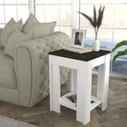 Masuta, Tera Home, Done , 40x56.8x40cm, 100% PAL melaminat, Alb / Maro inchis
