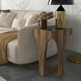 Masuta, Tera Home, Litus, 37.4x58x33.8cm, 100% PAL melaminat, Nuc / Antracit