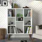 Corp biblioteca, Tera Home, Link, 91x113.6x29.5cm, 100% PAL melaminat, Alb / Nuc