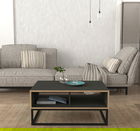 Măsuţă de cafea, Tera Home, Dolores, 90x41.6x60cm, 100% PAL melaminat, Safir / Antracit