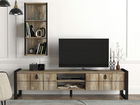 Comoda TV, Tera Home, Lost, Cm, 100% PAL melaminat, Nuc / Negru