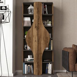Corp biblioteca, Tera Home, Otto, 38.6x180x38.6cm, 100% PAL melaminat, Lydia / Antracit