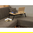 Masuta laptop, Vella, Gusto Cats, 60x24.5x35cm, 100% PAL melaminat, Pinul Atlantic / Negru