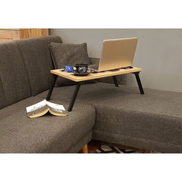 Masuta laptop, Vella, Gusto Cats, 60x24.5x35cm, 100% PAL melaminat, Pinul Atlantic / Negru