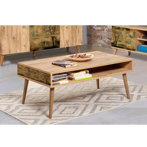 Măsuţă de cafea, Vella, Viva 2, 110x45x60cm, 100% PAL melaminat, Pinul Atlantic